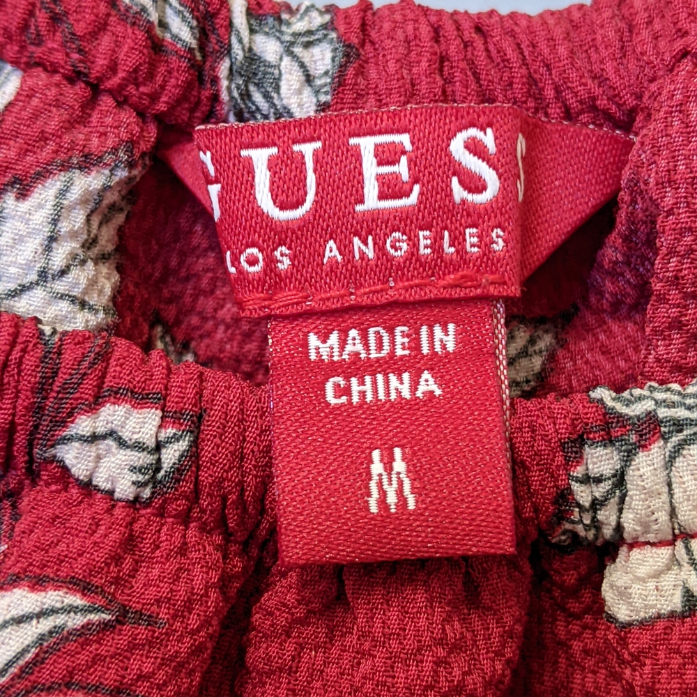 Guess Red Floral Blouse - Picture 3 of 3